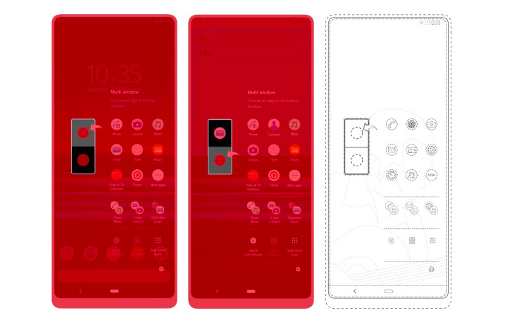 Sony Xperia punch-hole display