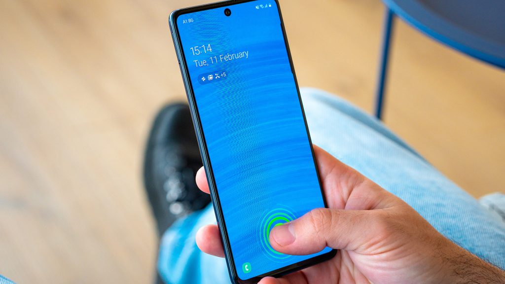 Samsung Galaxy A71 Under display fingerprint