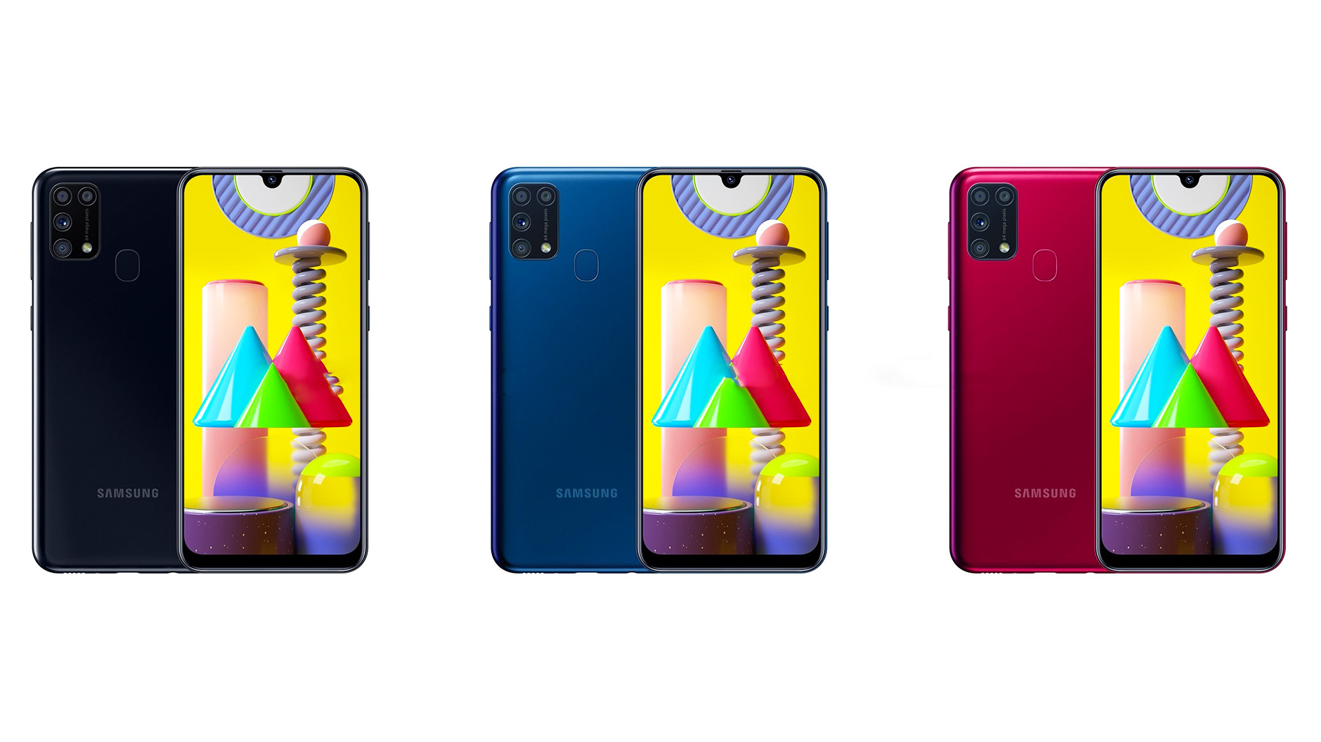Samsung Galaxy M31 with three colors - 6000 mAh Battery