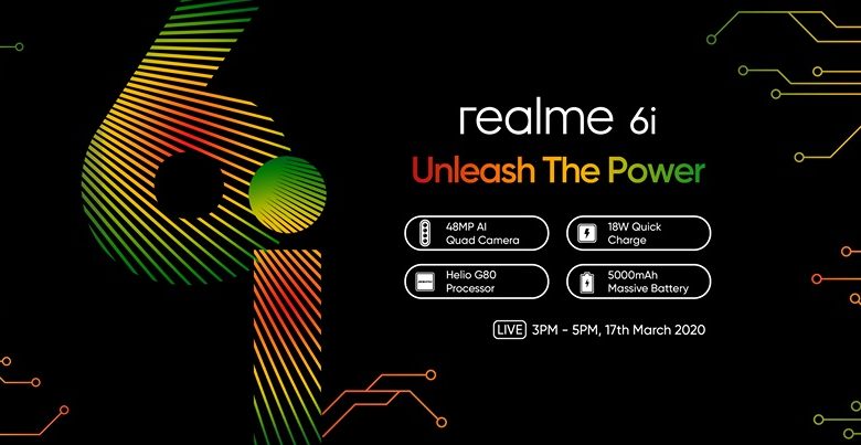 Realme 6i has confirmed to feature a waterdrop notch display