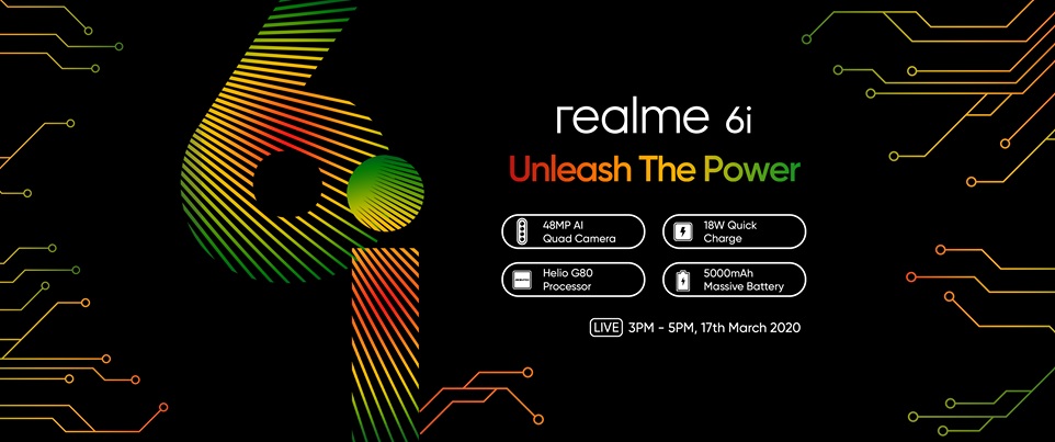 Realme 6i has confirmed to feature a waterdrop notch display
