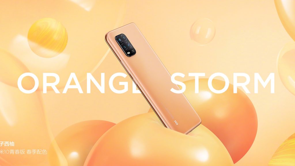 Mi 10 Youth Edition color Orange Storm