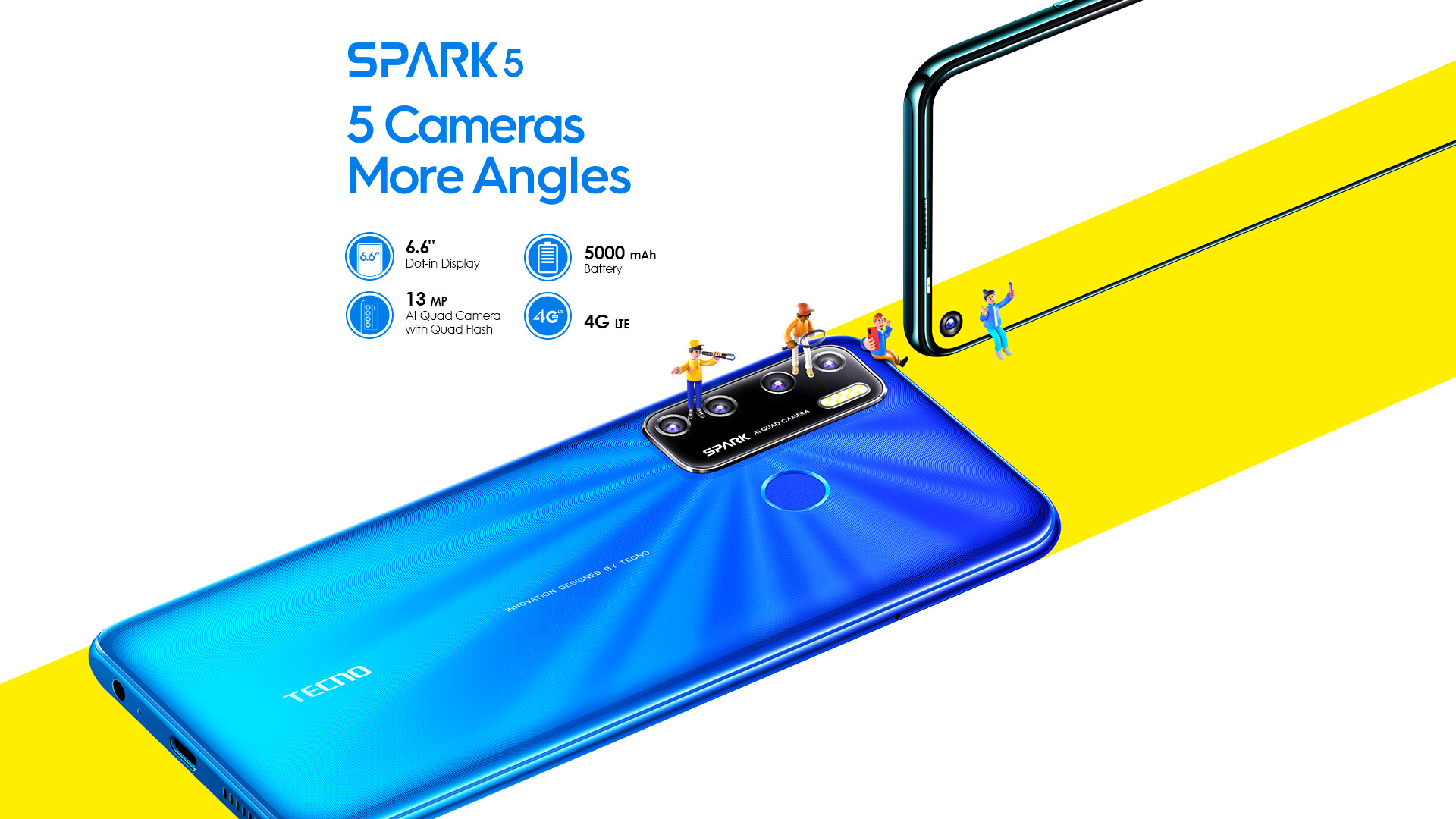 Tecno Spark 5 revealed with 6.6" screen, Android 10