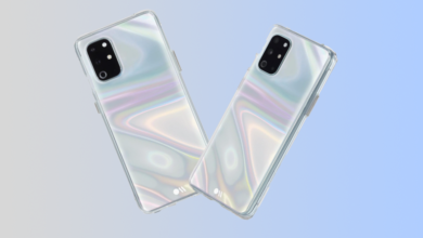 OnePlus 8T pictured in a case list