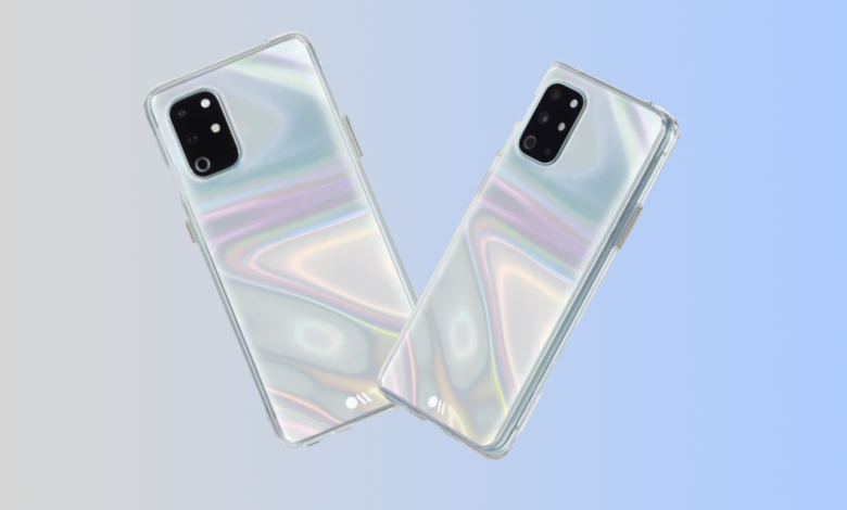 OnePlus 8T pictured in a case list