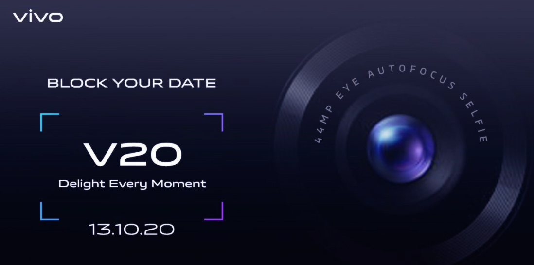 Vivo V20 reaches to India on 13th October 2020