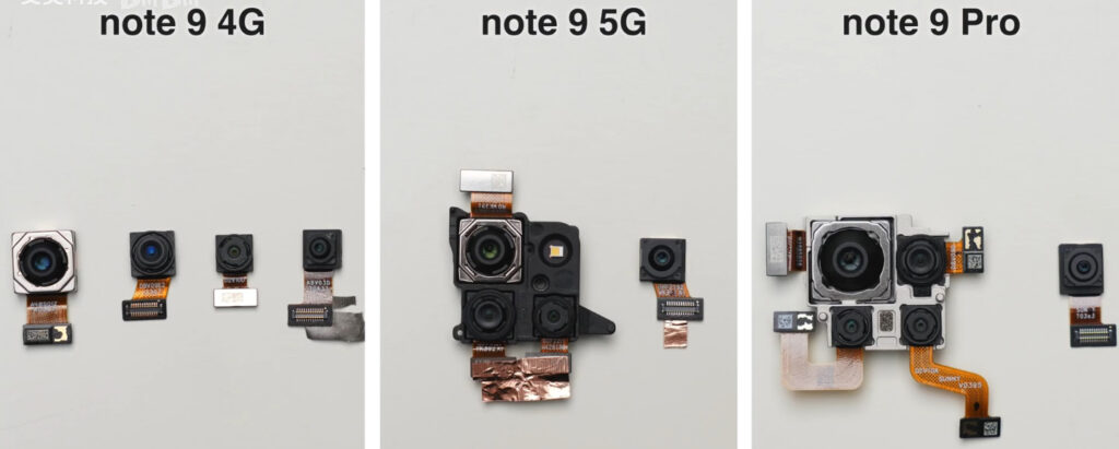 Xiaomi Redmi Note 9 series camera teardown
