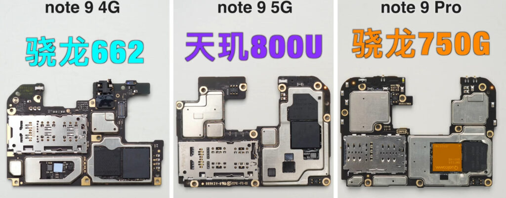 Xiaomi Redmi Note 9 series mainboard teardown