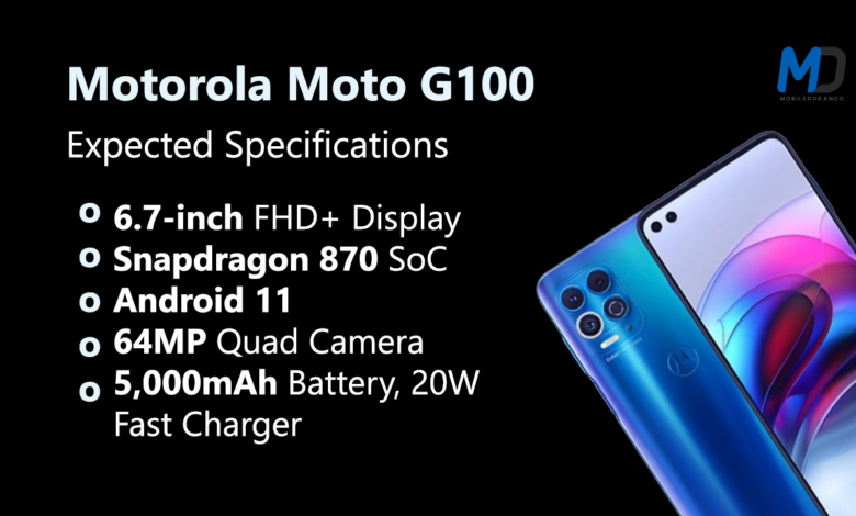 Moto G100 launch with Snapdragon 870 SoC
