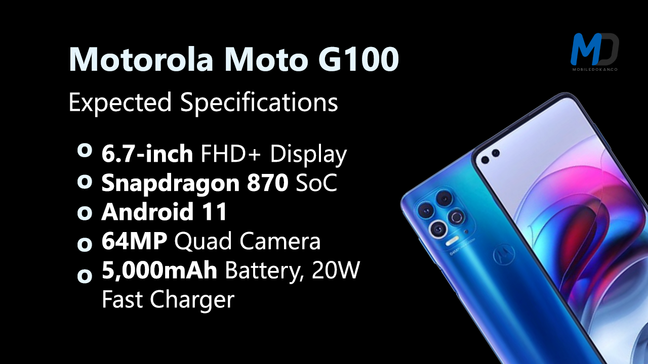 Moto G100 launch with Snapdragon 870 SoC