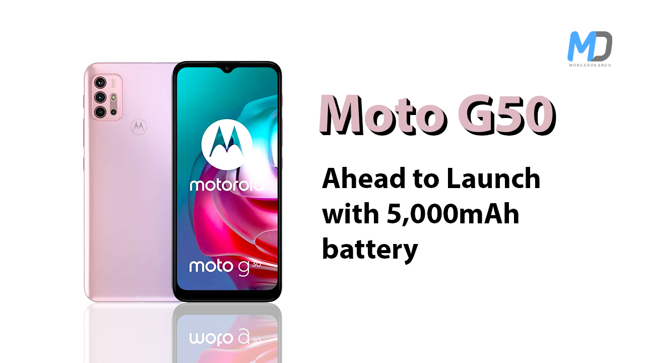 Moto G50 launch with model number XT2137-2 and 5,000mAh battery