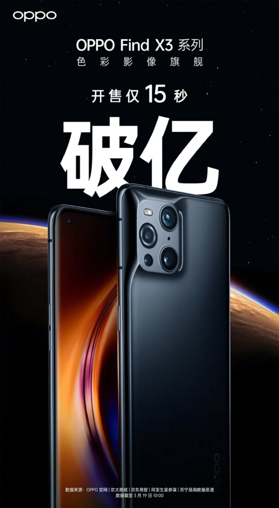 Oppo Find X3 sold in China