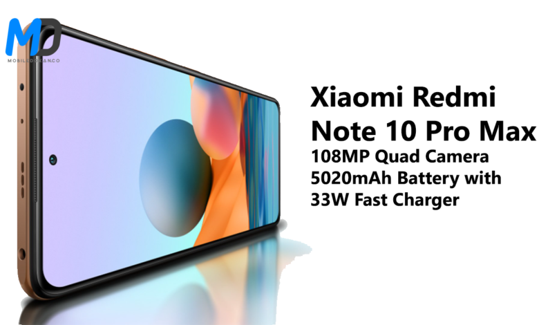 Redmi Note 10 Pro Max coming with a 108MP Camera