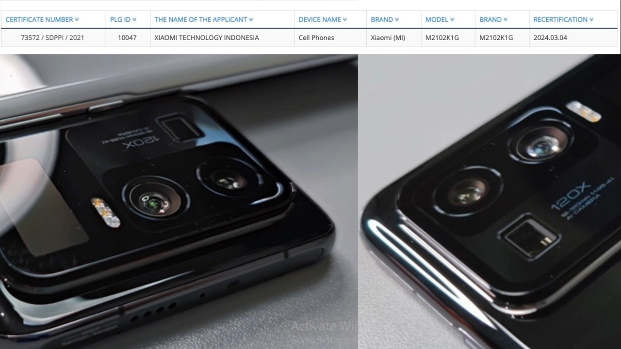 Xiaomi Mi 11 Ultra certified in Indonesia