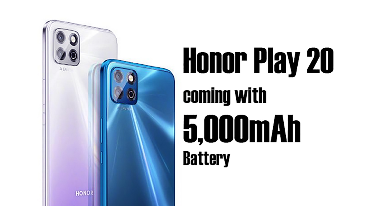 Honor Play 20 launched with a 5,000mAh battery