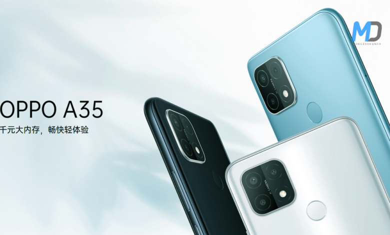 OPPO A35 launch with Helio P35, 13MP triple cameras, and 4,230mAh battery