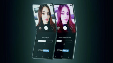 Samsung Galaxy Z Flip design patents with a Dual punch-hole Camera