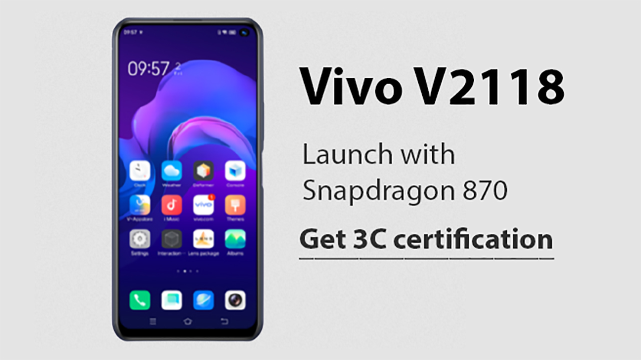 Vivo V2118 launch with Snapdragon 870 get the 3C certification