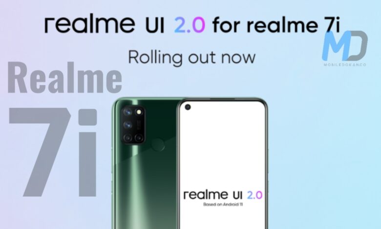 Realme 7i update received based on Android 11