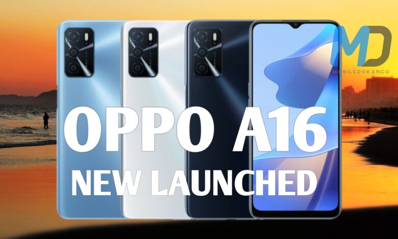 OPPO A16 launched with MediaTek Helio G35 SoC, 5000mAh Battery