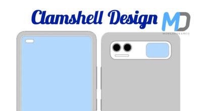 Xiaomi flip phone with a clamshell design and dual front cameras