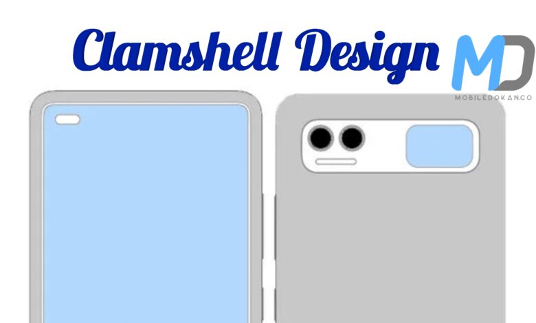 Xiaomi flip phone with a clamshell design and dual front cameras