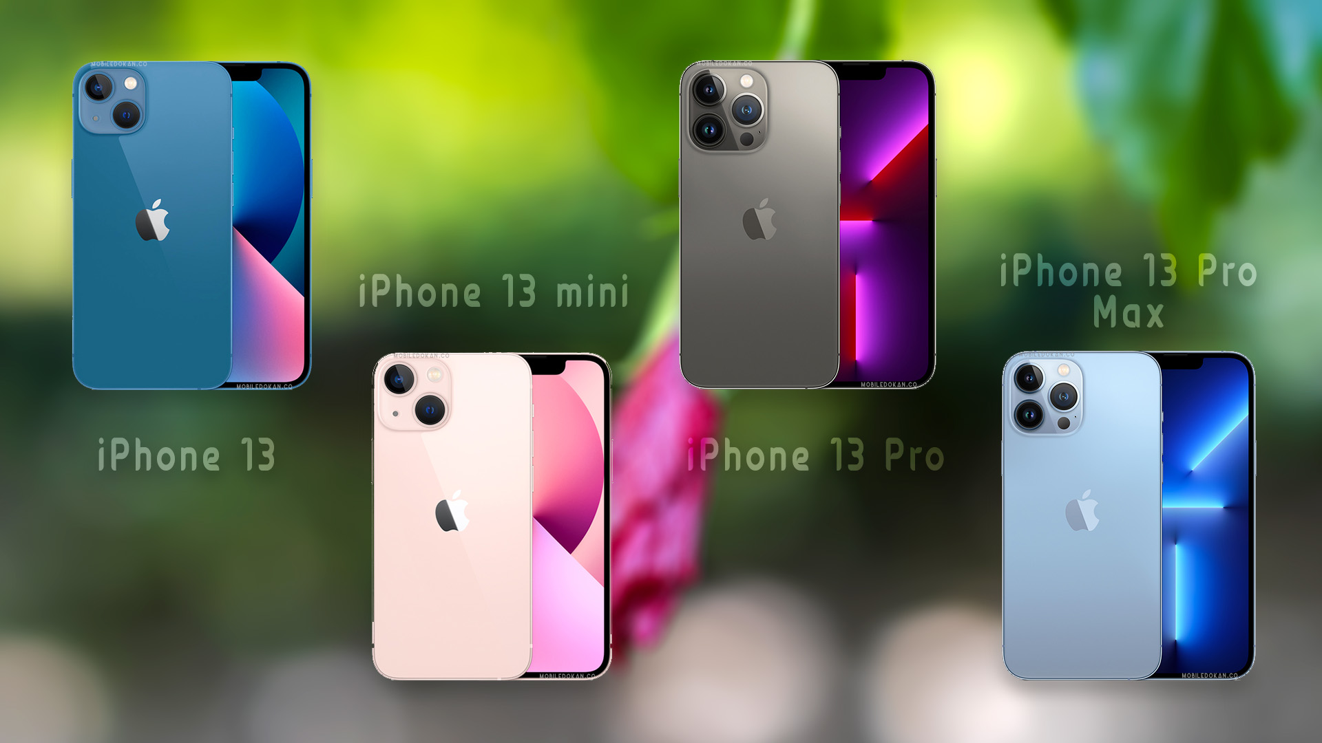 Apple iPhone 13 vs 13 mini vs 13 Pro vs 13 Pro Max Compare 2024