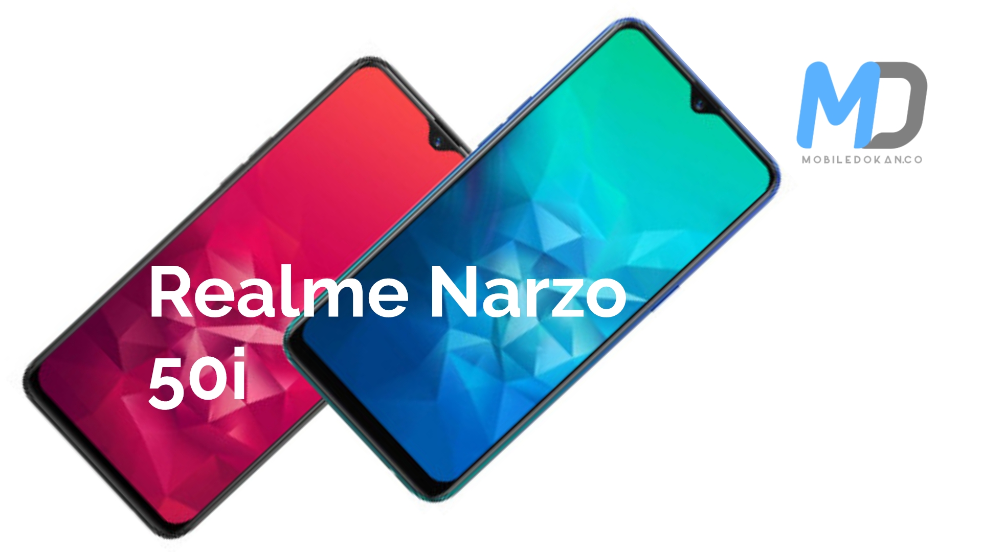 Realme Narzo 50i revealed in blue variant, design from all angles