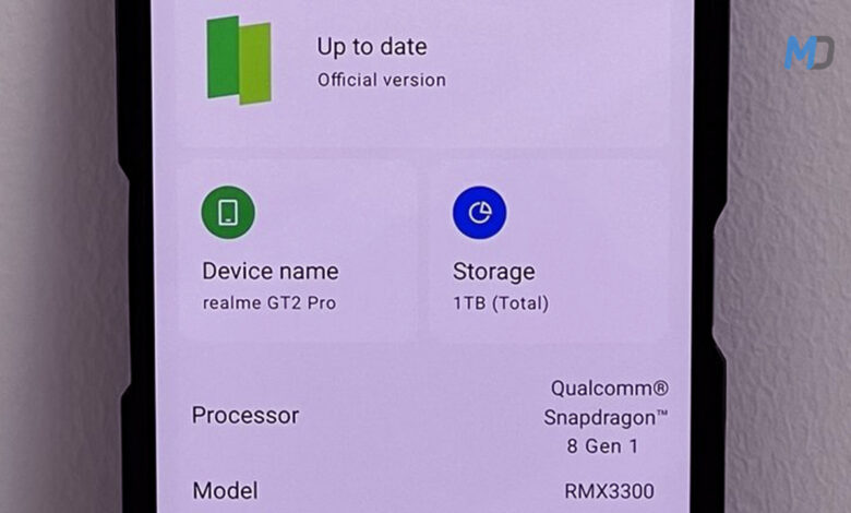 Realme GT2 Pro is expected to come with a 1TB storage version