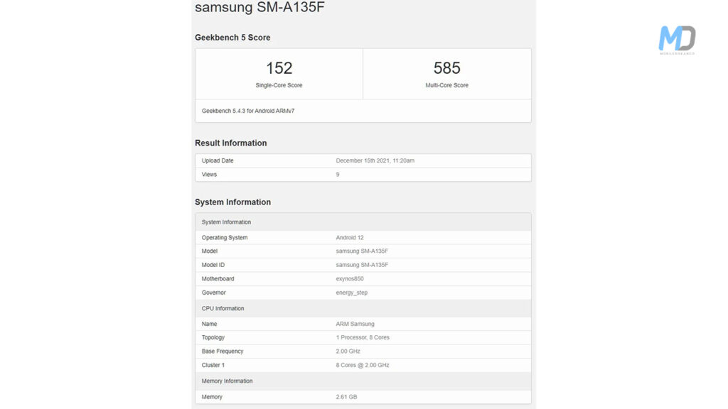 Samsung Galaxy A13 4G certifications