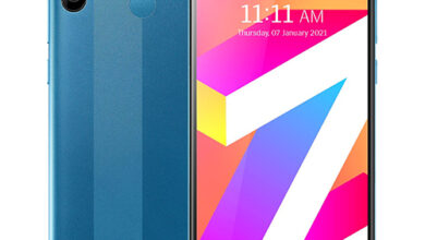 Lava Z3 Striped Cyan
