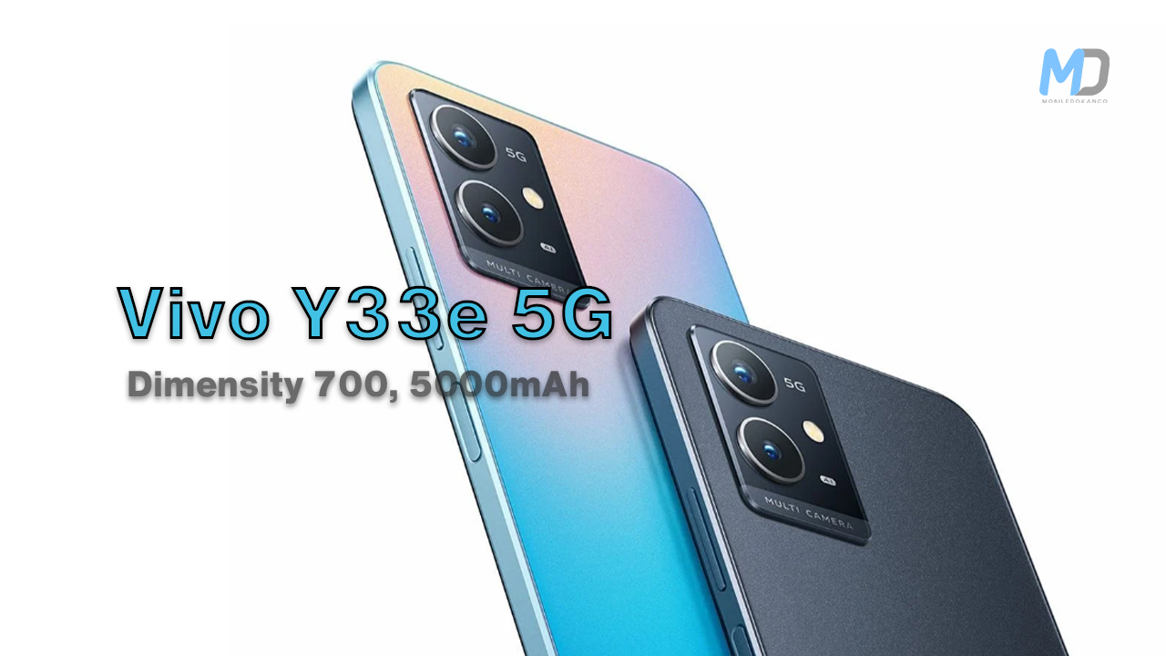 Vivo Y33e 5G launched with Dimensity 700, 5000mAh battery