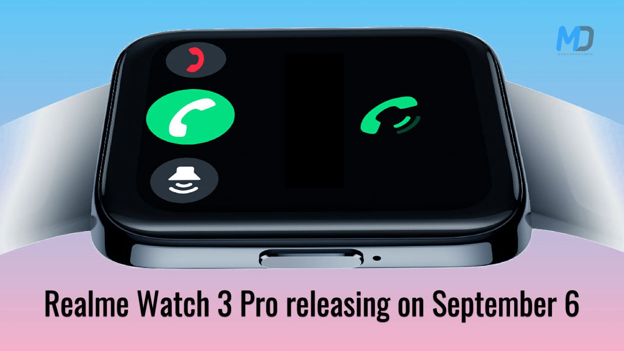 Realme Watch 3 Pro releasing on September 6