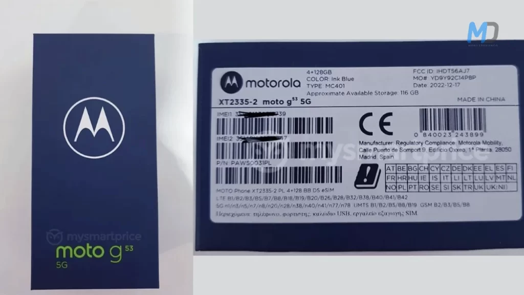 Motorola Moto G53 way to launch globally, live images leaked the design image