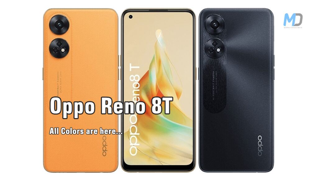 Oppo Reno 8T color variants