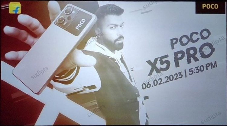 Xiaomi Poco X5 Pro with Hardik Pandya