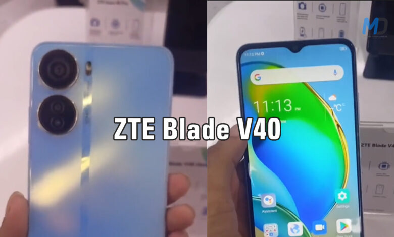ZTE Blade V40 discloses the key specifications and design