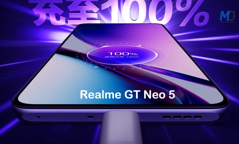Realme GT Neo 5 will come with a new version will have a 150W charging