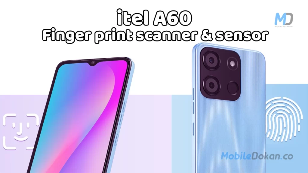 itel A60 launch scanner and sensor