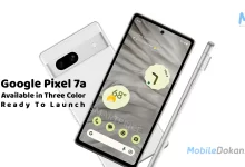 Google Pixel 7a leaked Render in 3 Color Variants
