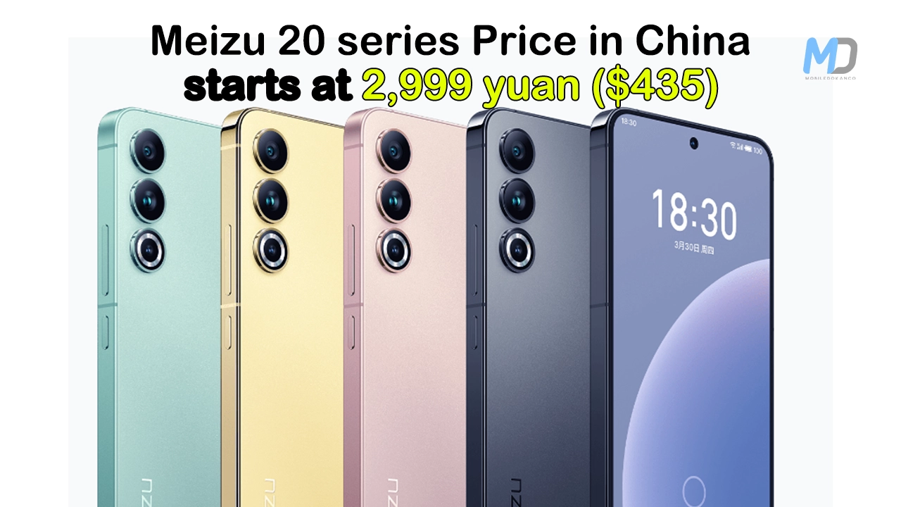 Meizu 20 series price in China starts at 2,999 yuan ($435)