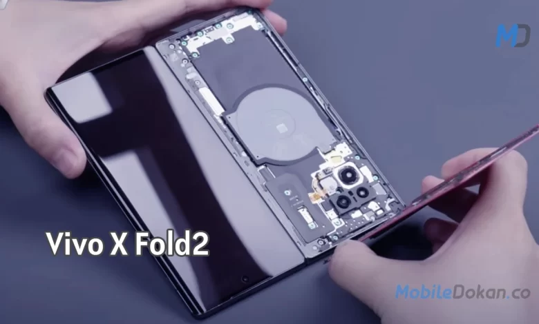 Vivo X Fold2 leaked video online revealing the foldable’s internals