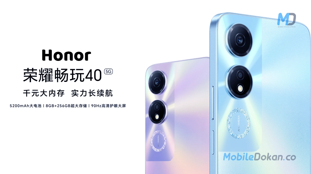 Honor Play 40 5G launched with a 5200mAh battery and a Snapdragon 480+ processor