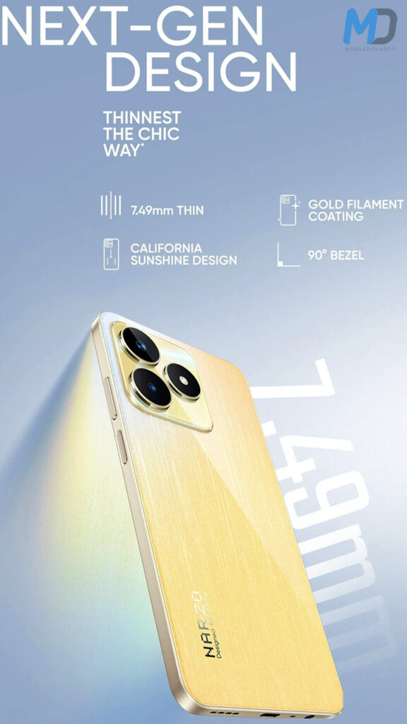 Realme Nazro N53 rear panel design