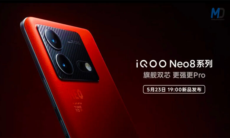iQOO Neo 8 series specs revealed ahead of launch on May 23