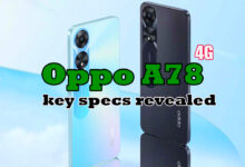 Oppo A78 4G key specs revealed
