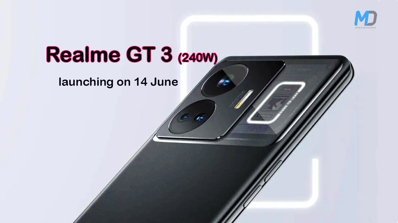 Realme GT 3 240W launching on 14 June