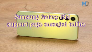 Samsung Galaxy F34 support page emerged online