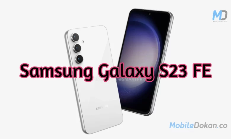 Samsung Galaxy S23 FE leaked render revealed a new but similar design