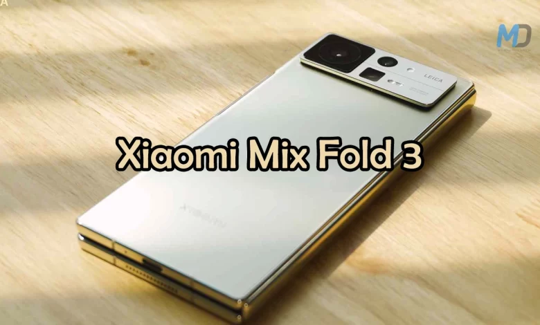 Xiaomi Mix Fold 3 expected to launch with two zoom cameras, water drop hinge